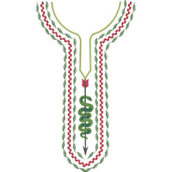Embroidery Design Garment Collar Camisú Oxóssi Caboclo
