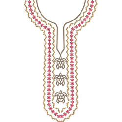 Embroidery Design Garment Collar Camisú Xangô Turtles