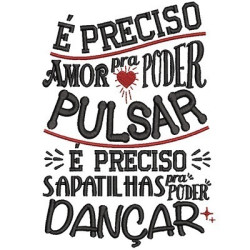 Matriz De Bordado Frase Para Bailarina