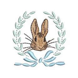 Embroidery Design Rabbit In The Acacies Frame 2