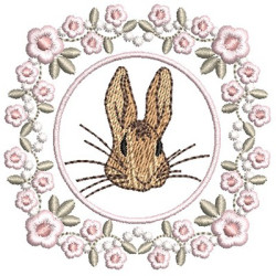 RABBIT IN THE FLORAL FRAME 4
