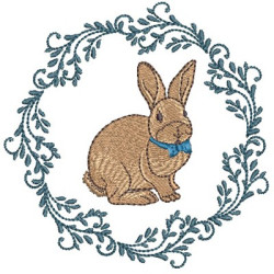 Embroidery Design Rabbit In The Frame 1