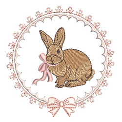 Embroidery Design Rabbit In The Frame 1