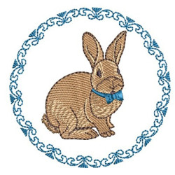 Embroidery Design Rabbit In The Frame 3