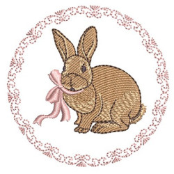 Embroidery Design Rabbit In The Frame 2