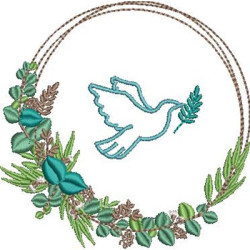 Embroidery Design Frame Of Eucalyptus With Divine 3