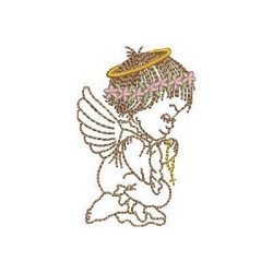 Embroidery Design Contoured Angel 8