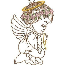 Embroidery Design Contoured Angel 9