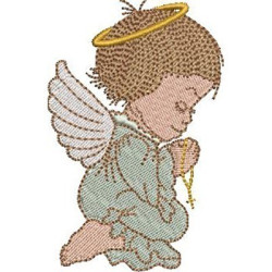 Embroidery Design Angel Praying 4