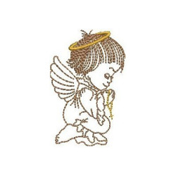 Embroidery Design Contoured Angel 6