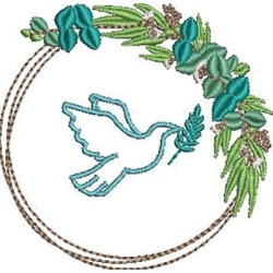 Embroidery Design Frame Of Eucalyptus With Divine 4