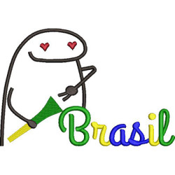 Diseño Para Bordado Flork Brasil Vuvuzela 2