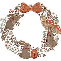 Embroidery Design Easter Garland