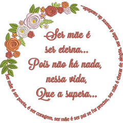 Matriz De Bordado Moldura Homenagem Para Mãe..