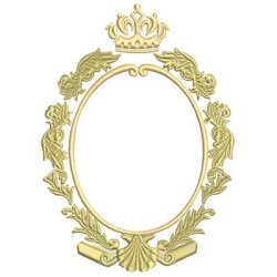 Diseño Para Bordado Medalla Barroca