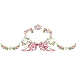 Matriz De Bordado Moldura Floral Delicada 18