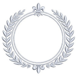 Embroidery Design Small Lily Flower Frame