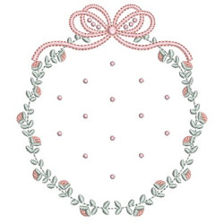 FLORAL FRAME WITH LACE AND BALLS 2