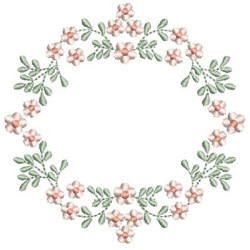 Embroidery Design Frame Floral 22 Delicate
