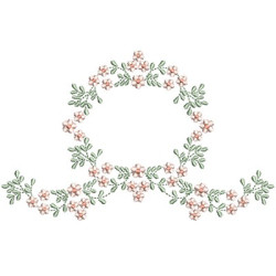 Embroidery Design Frame Floral 23 Delicate