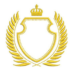 ESCUDO COM RAMOS E COROA