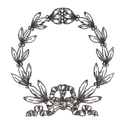 Embroidery Design Redwork Contoured Frame