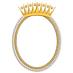Embroidery Design Medal With Crown