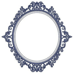 Embroidery Design Portuguese Tile Frame 10