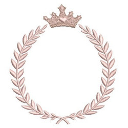 Diseño Para Bordado Marco Acacias Con La Corona 21