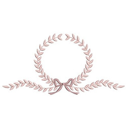 Diseño Para Bordado Marco De Acacia Con Lazo 13