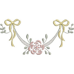 Embroidery Design Acacia Frame With Flowers 2