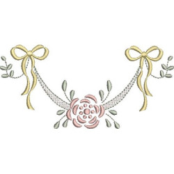 Diseño Para Bordado Marco De Acacia Con Flores 2