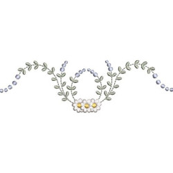 Embroidery Design Acacia Frame With Flowers 3