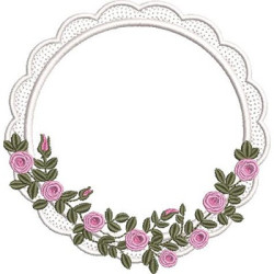 LACE FRAME WITH ROSES 4