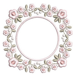 Embroidery Design Cute Floral Frame 10