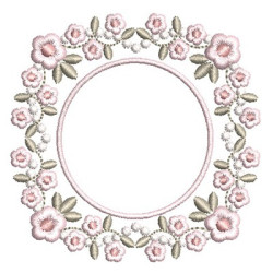 Matriz De Bordado Moldura Floral Cute 10