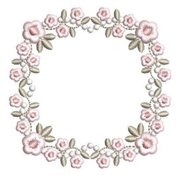 Embroidery Design Cute Floral Frame 11