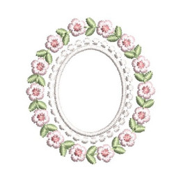Embroidery Design Cute Floral Frame 12
