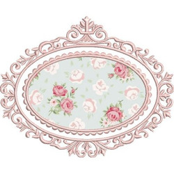 Embroidery Design Applied Provençal Frame 2