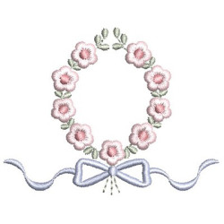 Embroidery Design Cute Floral Frame 16