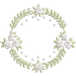 Embroidery Design Floral Frame Cute 17