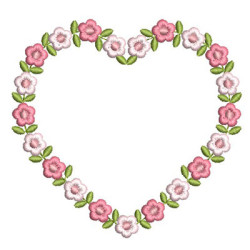 Embroidery Design Floral Frame Cute 19