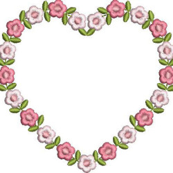 Embroidery Design Floral Frame Cute 20