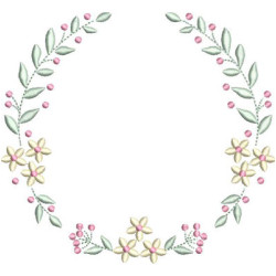 Embroidery Design Floral Frame 47