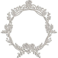 Embroidery Design Provence Rose Frame