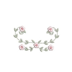 Embroidery Design Arco Floral Pequeno Para Inicial