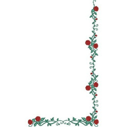 Embroidery Design Corner L Of Roses