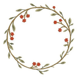 Embroidery Design Delicate Floral Frame 28