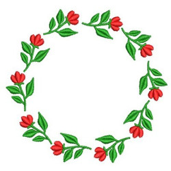 Embroidery Design Floral Guirlanda