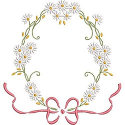 Embroidery Design Floral Frame 49